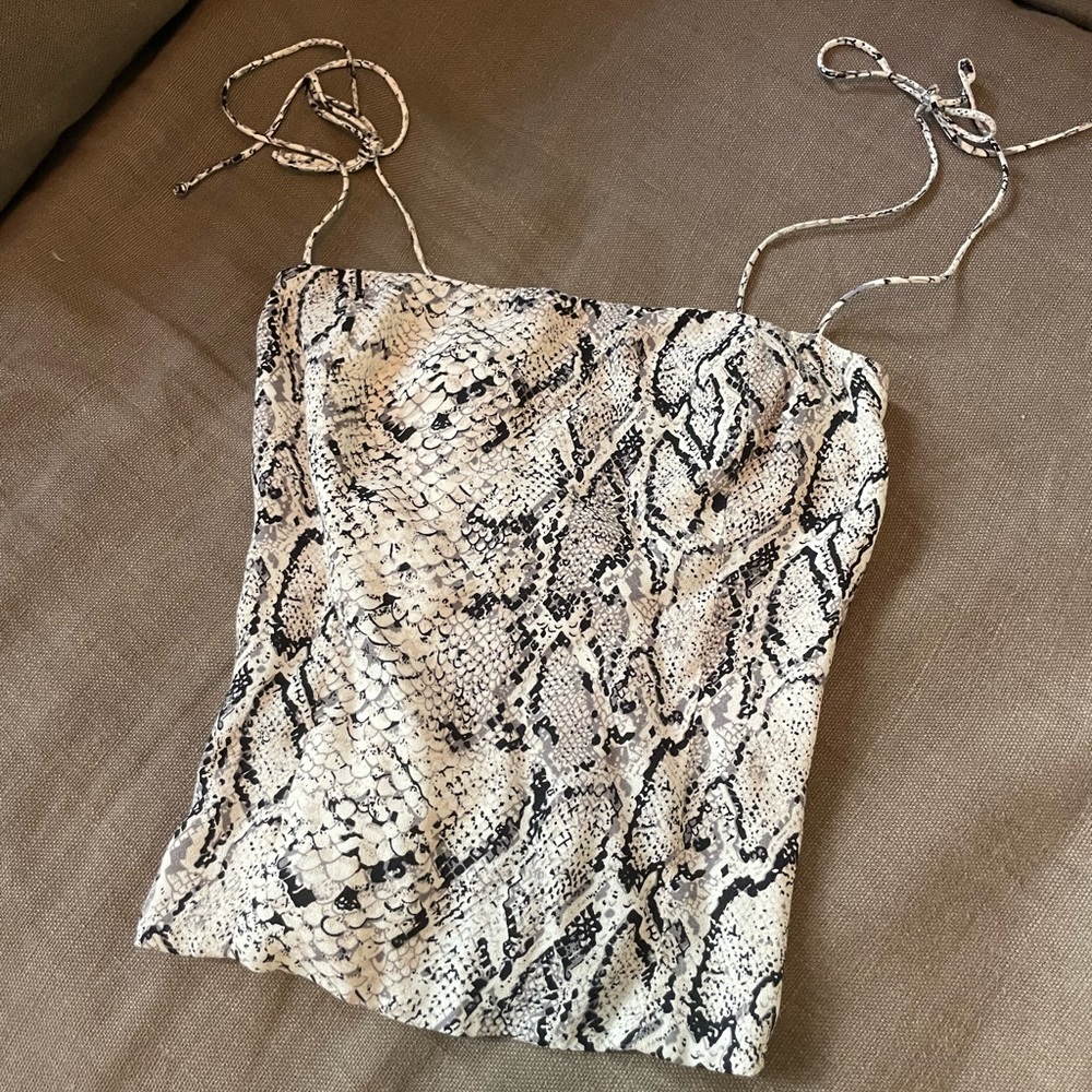 Reformation Snakeskin Meyer Tank
